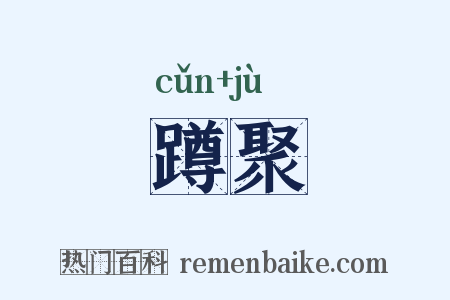 蹲聚是什么意思的图片